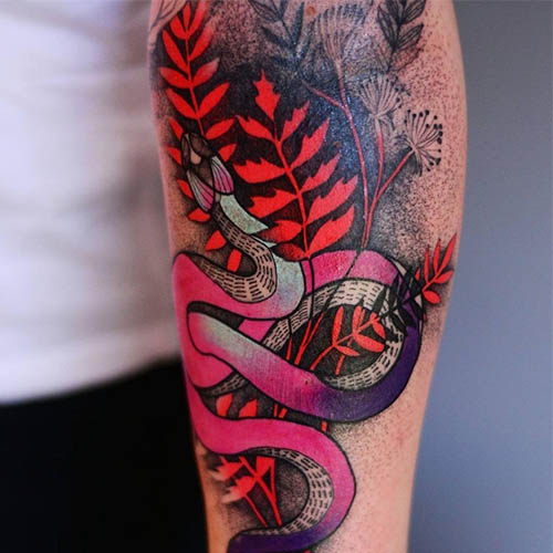 Яркие татуировки, созданные молодой художницей из Польши