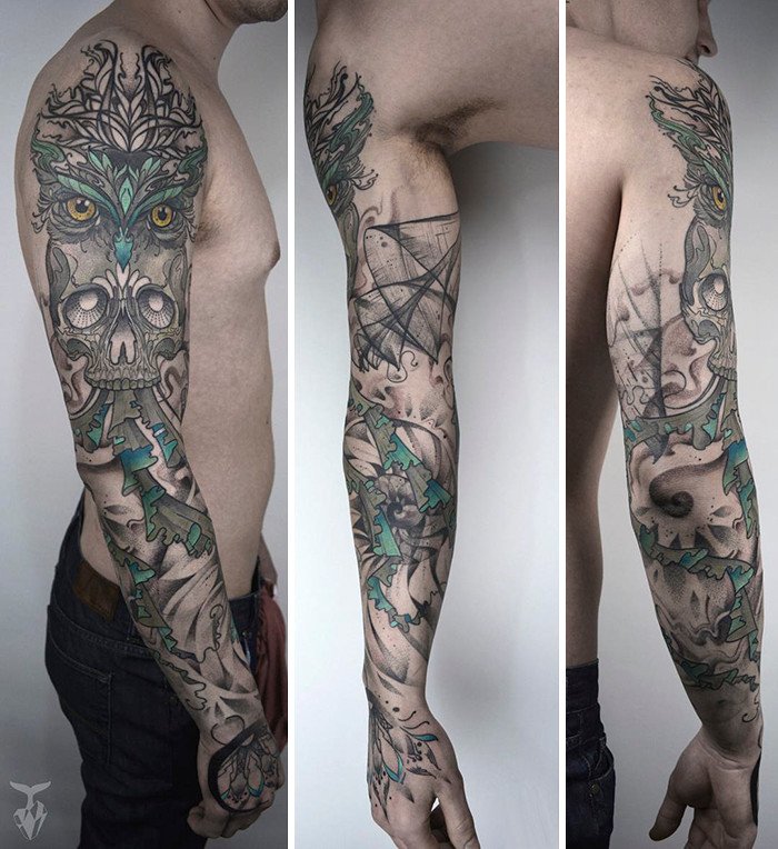 Татуировки в стиле ар-нуво